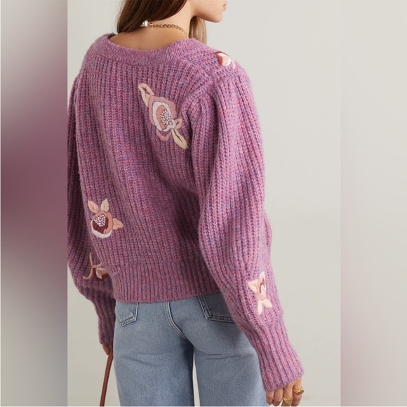 LoveShackFancy Ridge V Neck Pullover - Picture 3 of 4